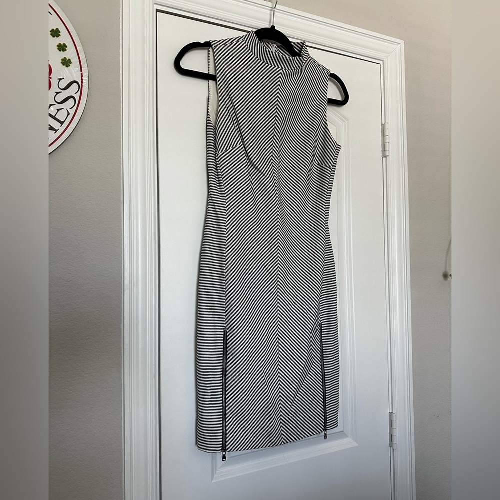 Antonio Melani Stripe Zipper Dress